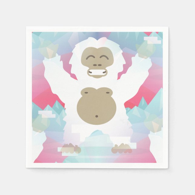 Servilleta De Papel servilletas de papel rosa yeti (Anverso)