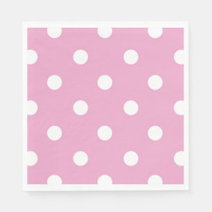 Servilleta De Papel Servilletas de papel rosadas con lunares blancos; 