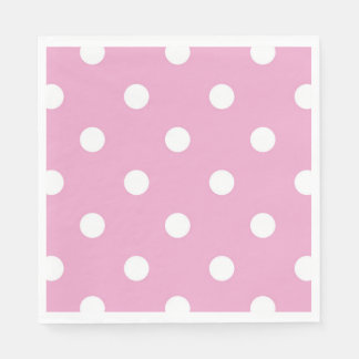 Servilleta De Papel Servilletas de papel rosadas con lunares blancos; 