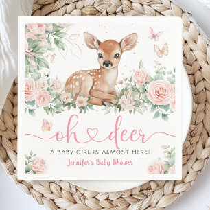 Servilleta De Papel Servilletas de papel rosadas para baby shower Oh D
