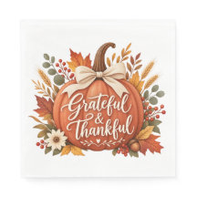 Servilletas de papel Terracotta Friendsgiving, Agr