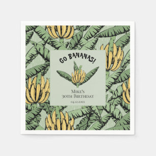 Servilleta De Papel Servilletas de papel tropicales Green Go Bananas