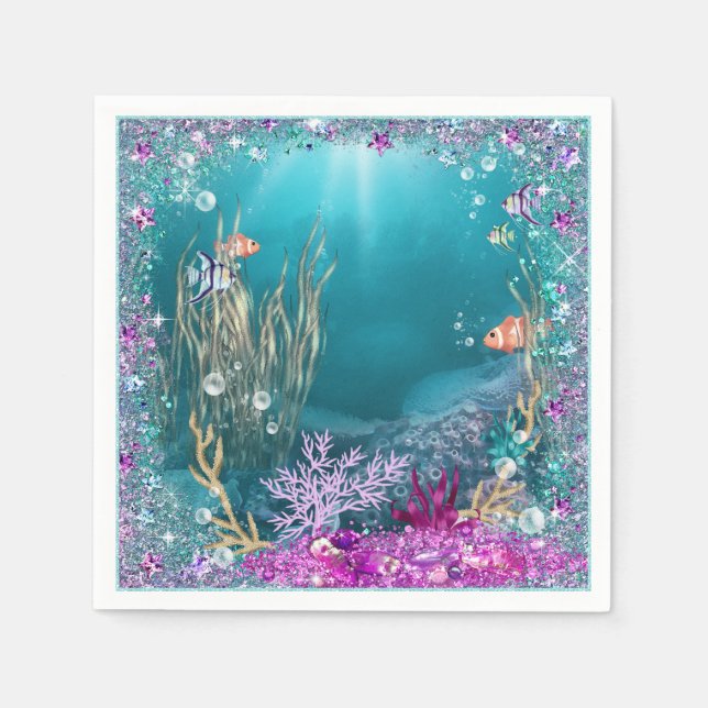 Servilleta De Papel Servilletas de papel Under the Sea Ocean (Anverso)