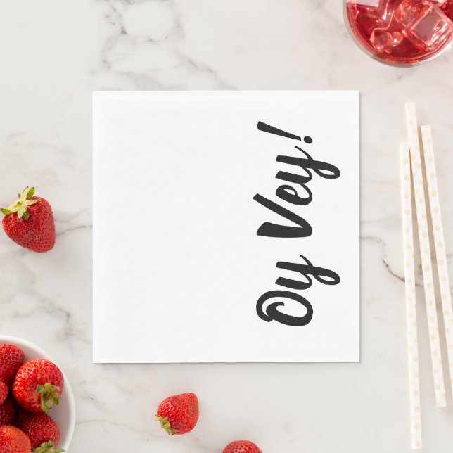 Servilleta De Papel Servilletas de papel White and Black Oy Vey (In situ)