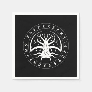 Servilleta De Papel Servilletas de papel Yggdrasil Circle Runes
