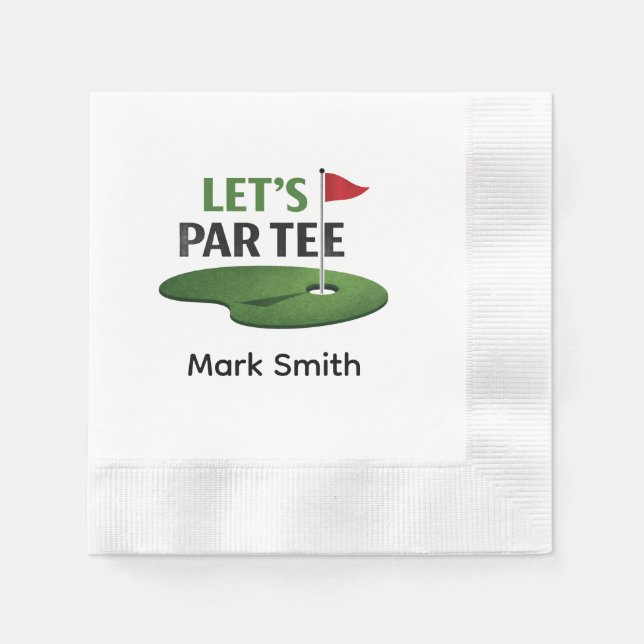Servilleta De Papel Servilletas de Par para Tee de Golf | Despedida de (Anverso)
