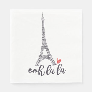 Servilleta De Papel Servilletas de París del la del la de Ooh