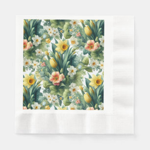 Servilleta De Papel Servilletas de Pascua Florales Botánicas de Primav