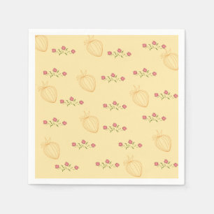 Servilleta De Papel Servilletas de patrón juguetón amarillo suave