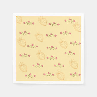 Servilleta De Papel Servilletas de patrón juguetón amarillo suave