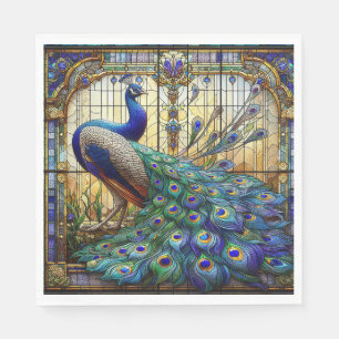 Servilleta De Papel Servilletas de pavo real vibrantes: La mesa elegan