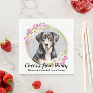 Servilleta De Papel Servilletas de perro de montaña Entlebucher con fo