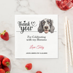 Servilleta De Papel Servilletas de perro Setter Inglés con foto