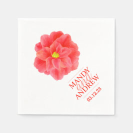 Servilleta De Papel servilletas de personalizado de camellia roja boda