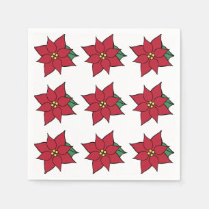 Servilleta De Papel Servilletas de Poinsettias Rojas
