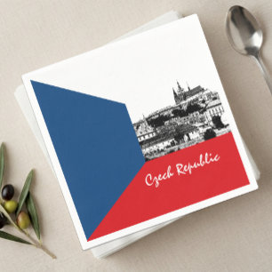 Servilleta De Papel Servilletas de Praga, bandera checa, Chequia histó