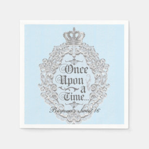 Servilleta De Papel Servilletas de Princesa Azul de Cuento de Hadas Vi