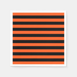 Servilleta De Papel Servilletas de rayas negras y naranjas