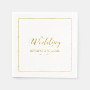Servilleta De Papel Servilletas de recepción de boda con guión de dios