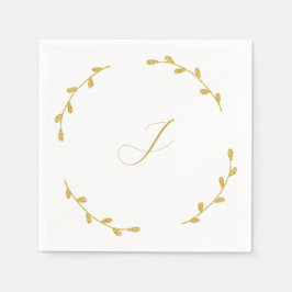 Servilleta De Papel Servilletas de recepción de boda iniciales