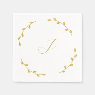 Servilleta De Papel Servilletas de recepción de boda iniciales