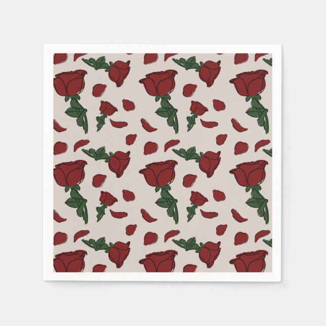 Servilleta De Papel servilletas de Rosa (Anverso)