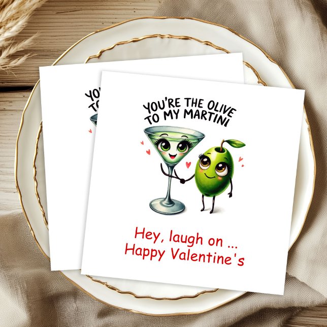 Servilleta De Papel Servilletas de San Valentín de comida divertida co (Cute Cartoon Food Love Valentine Napkins)
