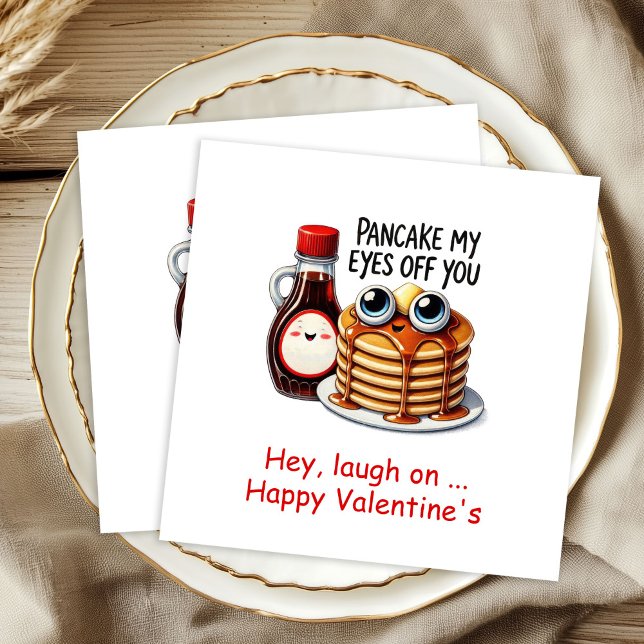 Servilleta De Papel Servilletas de San Valentín Personalizadas Comida  (Personalized Valentine Napkins Funny Snacks)
