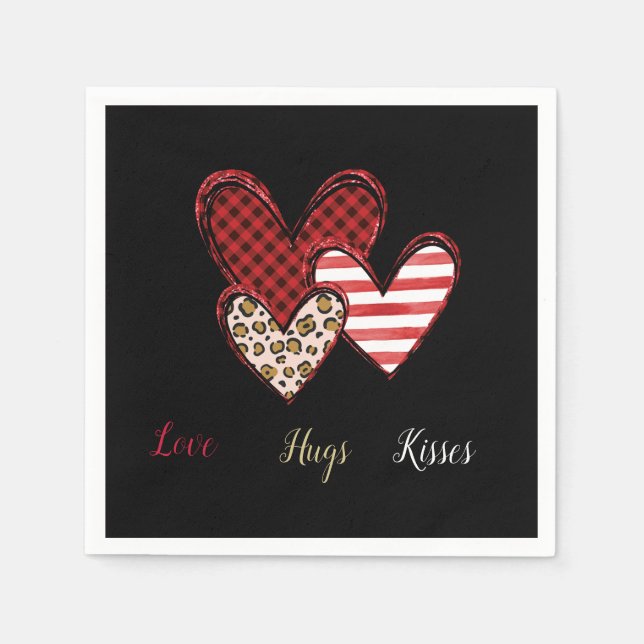 Servilleta De Papel Servilletas de San Valentín salvajes (Anverso)