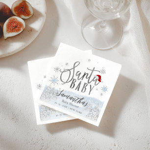 Servilleta De Papel Servilletas de Santa Baby Navidad Invierno Baby Sh