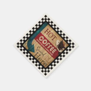 Servilleta De Papel servilletas de señal de café de marquesina vintage