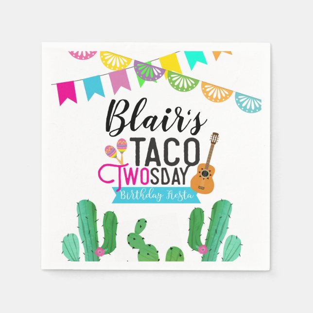Servilleta De Papel Servilletas de Taco Twosday (Anverso)