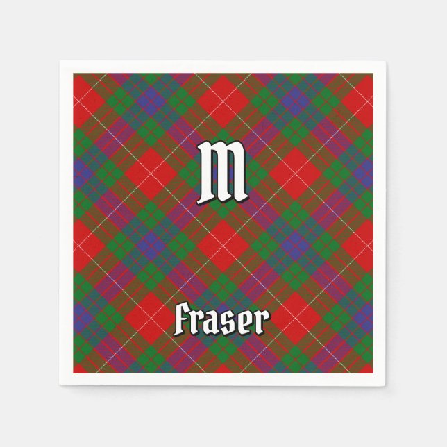 Servilleta De Papel Servilletas de Tartán del Clan Fraser (Anverso)