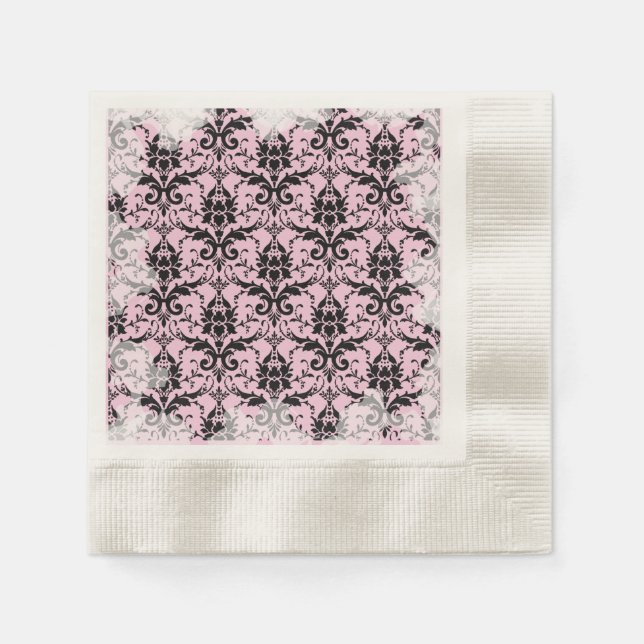 Servilleta De Papel Servilletas de té pastel rosa suave grunge (Anverso)