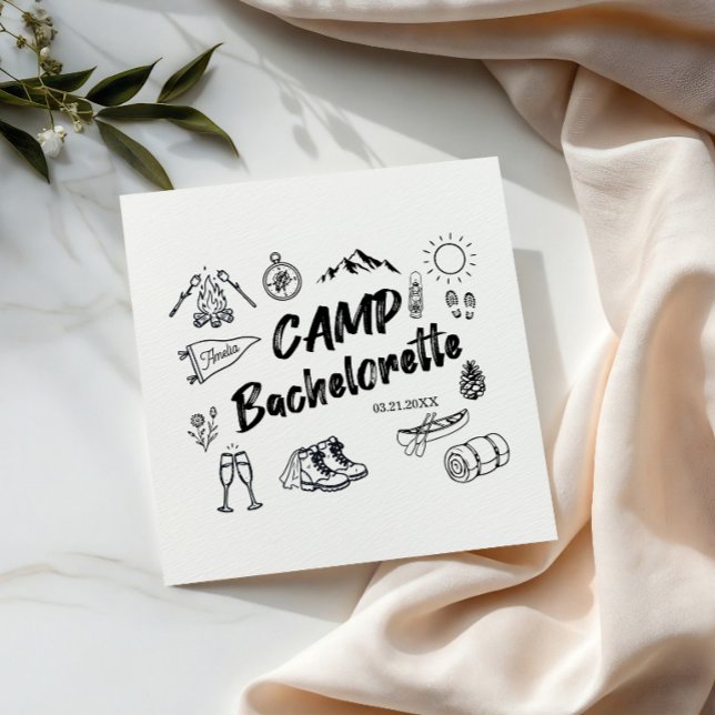Servilleta De Papel Servilletas de tema de campamento de despedida de  (Subido por el creador)