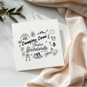 Servilleta De Papel Servilletas de tema de campamento para despedida d
