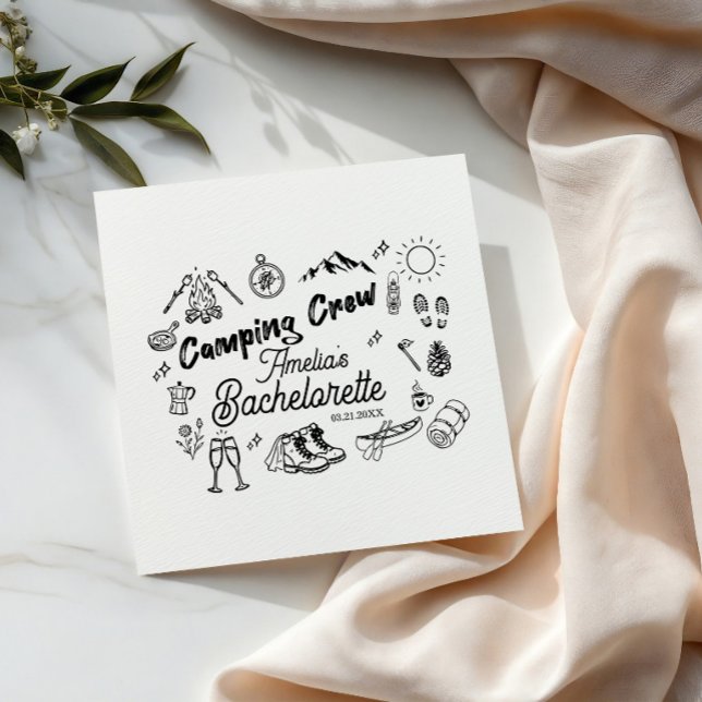 Servilleta De Papel Servilletas de tema de campamento para despedida d (Subido por el creador)