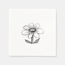 servilletas de tema para ella con margarita