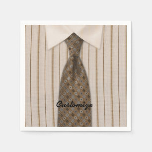 Servilleta De Papel Servilletas de traje de hombre con camisa marrón y