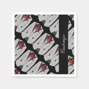 Servilleta De Papel Servilletas de traje gris personalizado para hombr