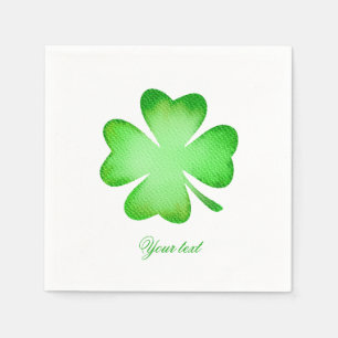 Servilleta De Papel Servilletas de trébol verde del día de San Patrici