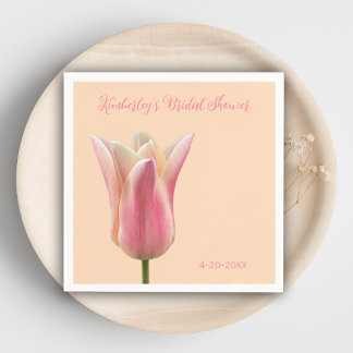 Servilleta De Papel Servilletas de tulipán rosa para fiesta de comprom