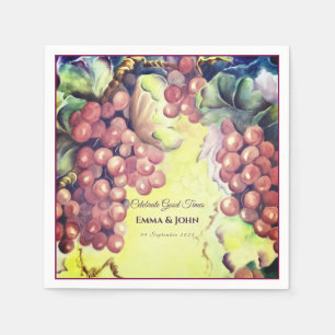 Servilleta De Papel Servilletas de Uvas de Viñedo — Cata de Vinos y Re