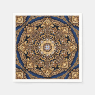 Servilleta De Papel Servilletas Decorativas Azul Oro