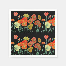 Servilleta De Papel Servilletas decorativas de amapola deslucida naran