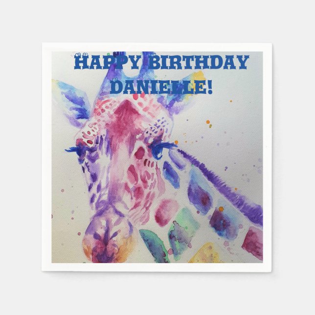 Servilleta De Papel Servilletas decorativas de animales del zoológico  (Anverso)