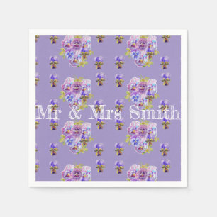 Servilleta De Papel Servilletas decorativas moradas de pensamiento des