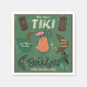 Servilleta De Papel Servilletas del cóctel de Tiki Bar&Grill