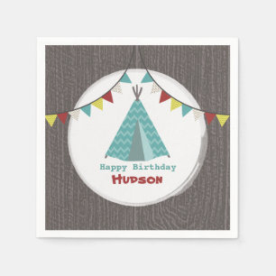 Servilleta De Papel Servilletas del cumpleaños del tipi de la turques