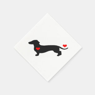 Servilleta De Papel Servilletas del Dachshund del amor